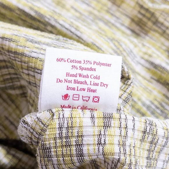 Lisa Says Gah NEW Lotta Space Dye Tie Front Long Sleeve Mini Dress Yellow Medium - Picture 6 of 9